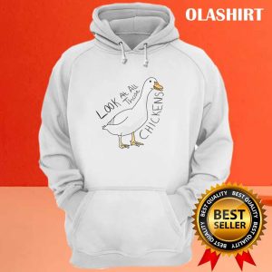 Funny Duck Looks At All Those Chickens Shirt Hoodie Sweater Long Sleeve 3