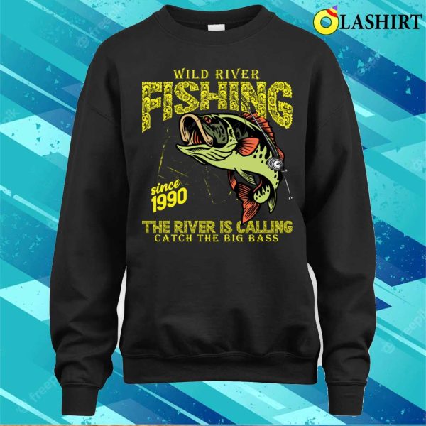 Funny Fishing T-shirt, Wild River Fishing The River Is Calling Shirt