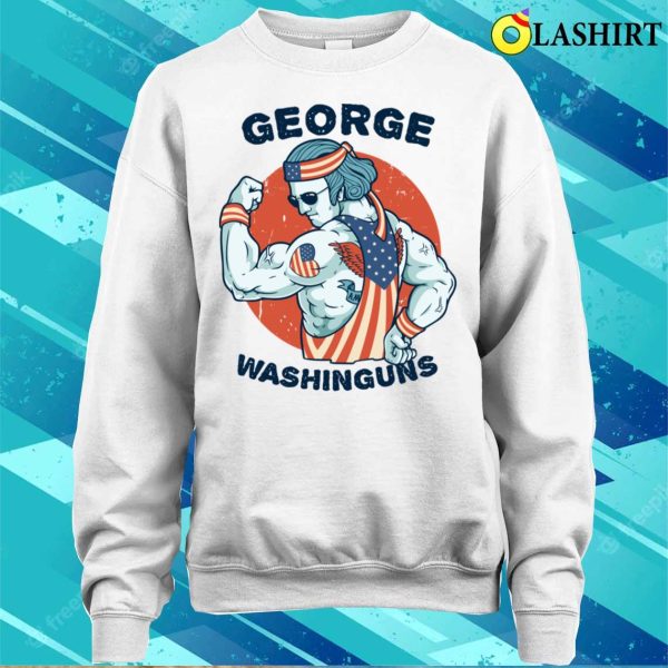 Funny George Washinguns Workout Patriotic 4th Of July Gift T-shirt