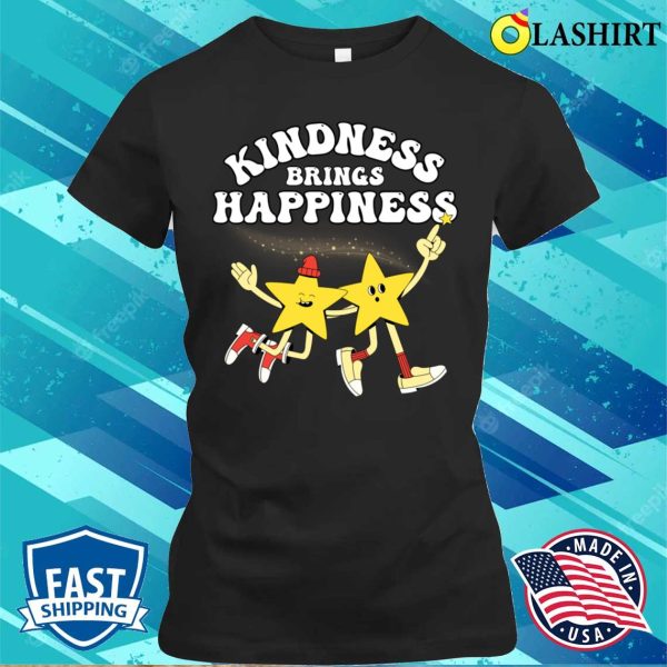 Funny Kidness And Happiness Vintage Retro Stars T-shirt