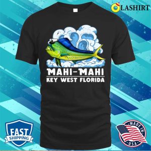 Funny Mahi Mahi Captain Hat Coryphaena Saltwater Dolphinfish Florida Key West T shirt 1