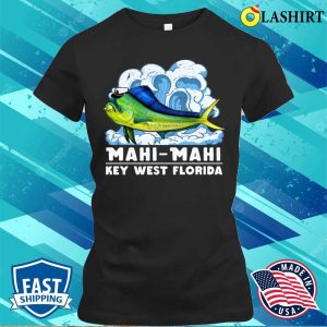 Funny Mahi Mahi Captain Hat Coryphaena Saltwater Dolphinfish Florida Key West T shirt 2