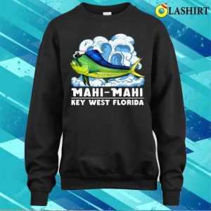 Funny Mahi Mahi Captain Hat Coryphaena Saltwater Dolphinfish Florida Key West T shirt 4