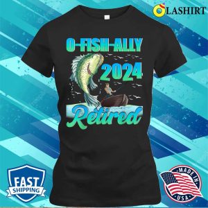 Funny Ofishally Retired 2024 Retirement Fishing Fisherman T shirt 2