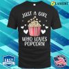 Funny Popcorn Art Girls Women Kids Popcorn Corn Kernel Lover T-shirt