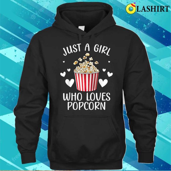 Funny Popcorn Art Girls Women Kids Popcorn Corn Kernel Lover T-shirt