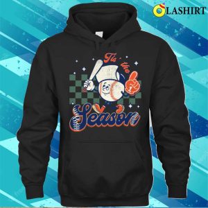 Funny Retro Baseball Lover Tis The Season Game Day Family Matching T shirt 3