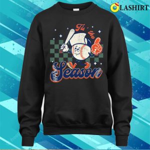 Funny Retro Baseball Lover Tis The Season Game Day Family Matching T shirt 4