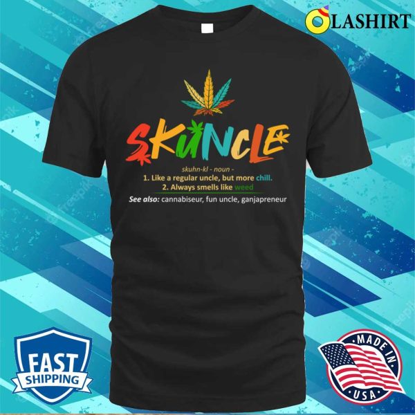 Funny Retro Vintage Uncle Skunkle Shirt Weed Smoker T-shirt