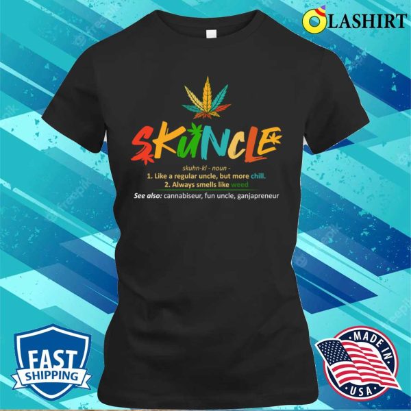 Funny Retro Vintage Uncle Skunkle Shirt Weed Smoker T-shirt