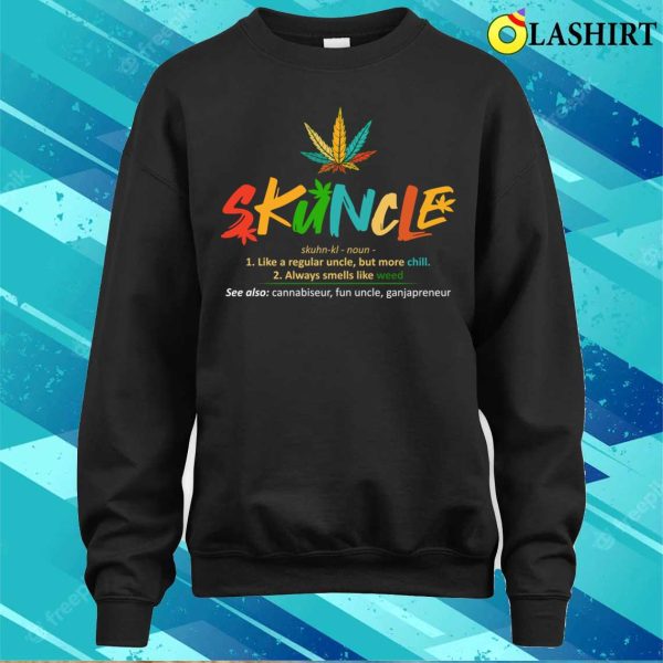 Funny Retro Vintage Uncle Skunkle Shirt Weed Smoker T-shirt