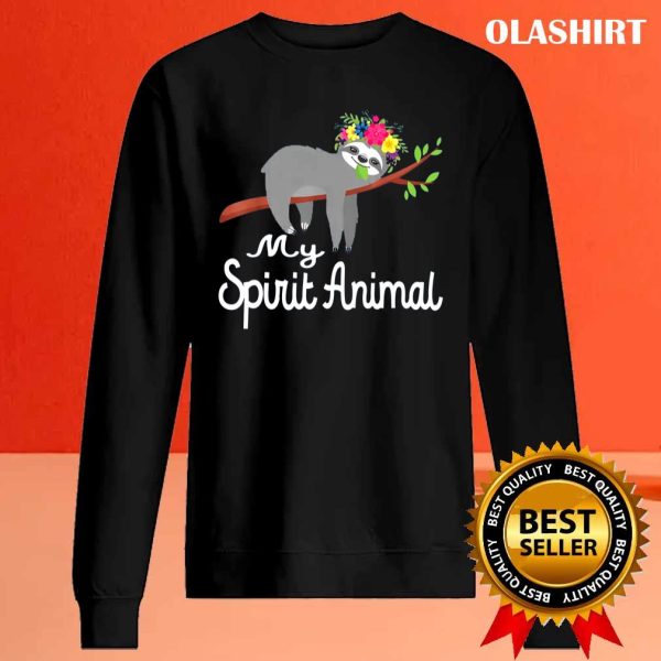 Funny Sloth Gift For Men Women Kids My Spirit Animal Is A Sloth T-shirt