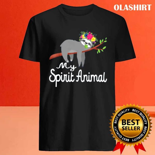 Funny Sloth Gift For Men Women Kids My Spirit Animal Is A Sloth T-shirt