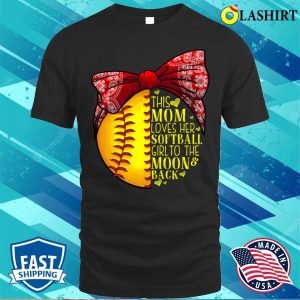 Funny Softball Gift Mom Women Pitcher Catcher Girls Lovers T shirt 1