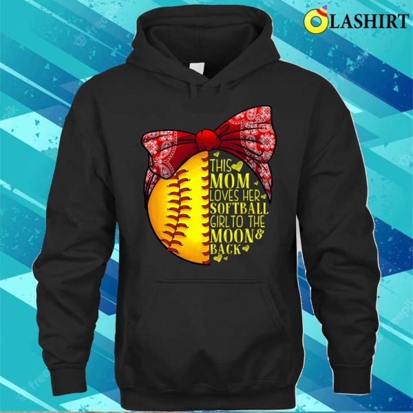 Funny Softball Gift Mom Women Pitcher Catcher Girls Lovers T-shirt