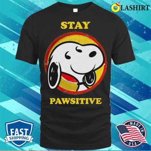 Funny T shirt Stay Pawsitive T shirt 3