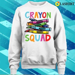 Funny Teacher T shirt Crayon Squad T shirt 4