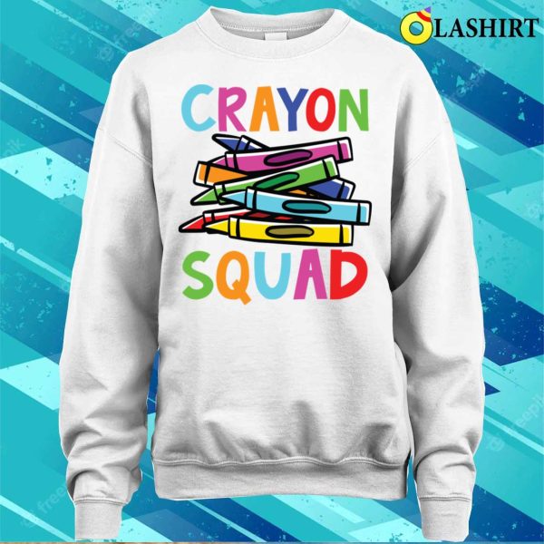 Funny Teacher T-shirt, Crayon Squad T-shirt