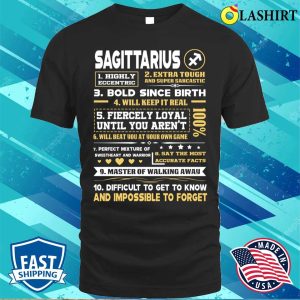 Funny Top 10 Things About Sagittarius Zodiac For Birthday Funny T shirt 1