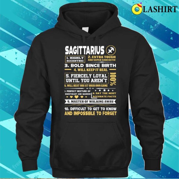 Funny Top 10 Things About Sagittarius Zodiac For Birthday Funny T-shirt