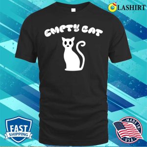 Funnytee T shirt Empty Cat White T shirt 1