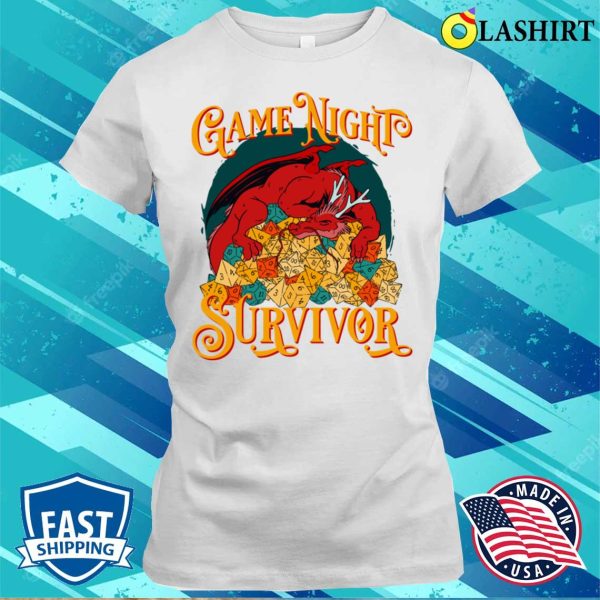 Game Night Host T-shirt, Funny Family Board Night Game Host Dragon Lover T-shirt