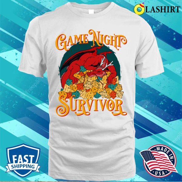 Game Night Host T-shirt, Funny Family Board Night Game Host Dragon Lover T-shirt