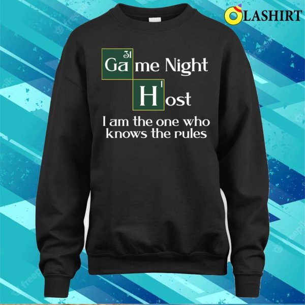 Game Night Host T-shirt, Funny Family Board Night Game Host T-shirt