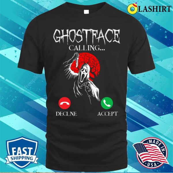 Ghostface Calling Halloween Funny Scream You Hang Up Shirt