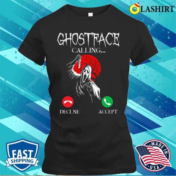 Ghostface Calling Halloween Funny Scream You Hang Up Shirt