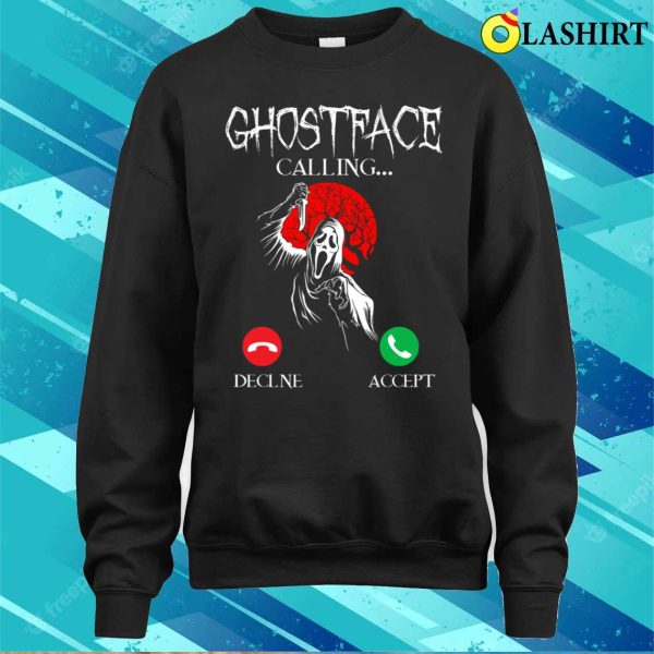 Ghostface Calling Halloween Funny Scream You Hang Up Shirt