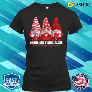 Gnomies Thrombotic Thrombocytopenic Purpura Awareness Month Red Ribbon T shirt 2