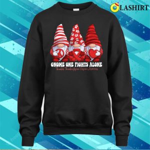 Gnomies Thrombotic Thrombocytopenic Purpura Awareness Month Red Ribbon T shirt 4