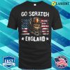Go Scratch England Go Scratch England Funny 4th Of July Cat Lover Cat Pilot T-shirt