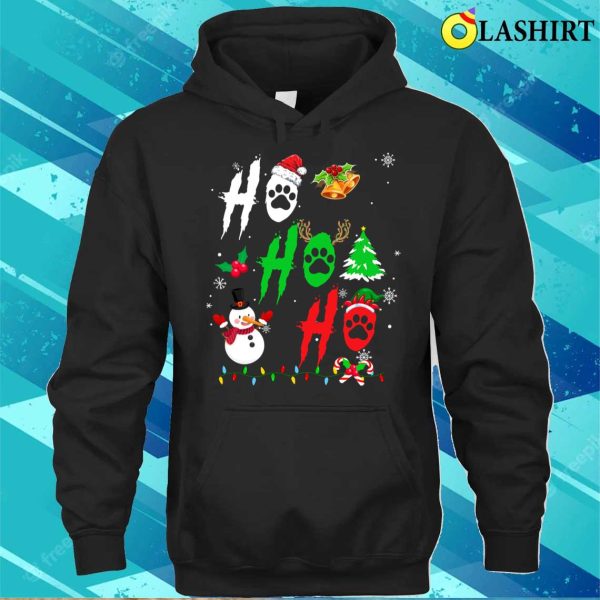 Ho Ho Ho Paw Christmas Funny Dog Lover Shirt