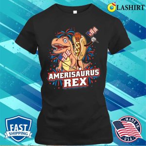Hotdog T Rex Dinosaur 4th Of July Amerisaurus Funny Gifts T-shirt 1 Hotdog T Rex Dinosaur 4th Of July Amerisaurus Funny Gifts T shirt 2