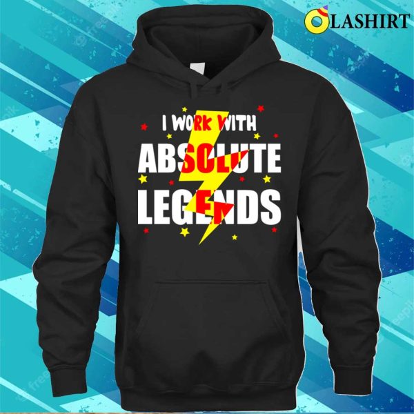 I Work With Absolute Legends Funny Santa Christmas Motivational Coworkers T-shirt