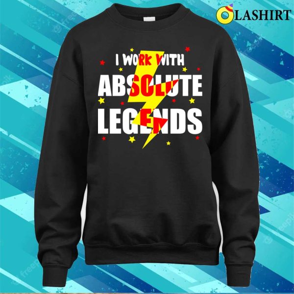 I Work With Absolute Legends Funny Santa Christmas Motivational Coworkers T-shirt