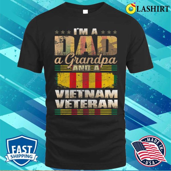 I’m A Dad Grandpa And Vietnam Veteran Funny Fathers Day Premium T-shirt