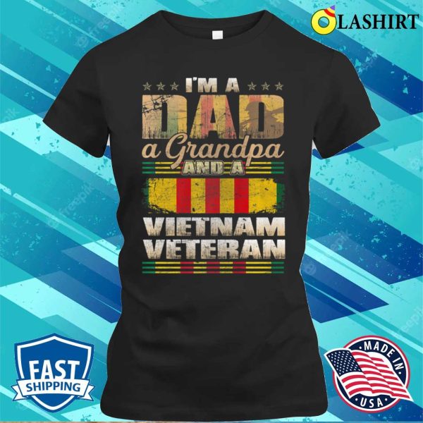 I’m A Dad Grandpa And Vietnam Veteran Funny Fathers Day Premium T-shirt