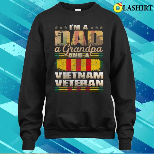 I’m A Dad Grandpa And Vietnam Veteran Funny Fathers Day Premium T-shirt