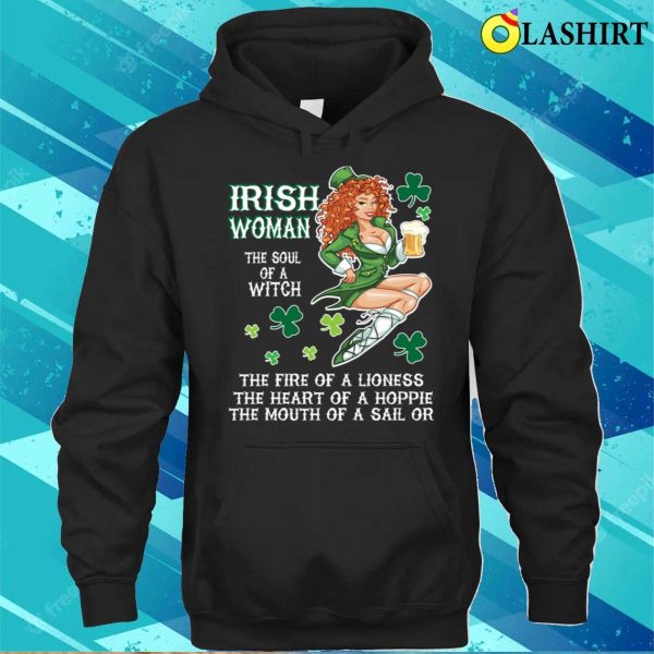 Irish Woman The Soul Of A Witch Funny T-shirt