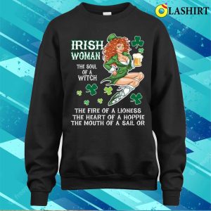 Irish Woman The Soul Of A Witch Funny T-shirt 3 Irish Woman The Soul Of A Witch Funny T shirt 4