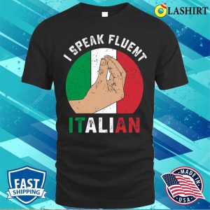 Italian Flag T shirt Humorous Retro Italian Hand Gesture T shirt 1