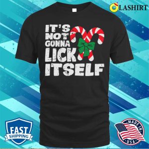 Its Not Gonna Lick Itself Funny Naughty Christmas T shirt 1
