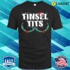 Jingle Balls Tinsel Tits Couples Christmas Santa Hat Matching Pajamas T-shirt