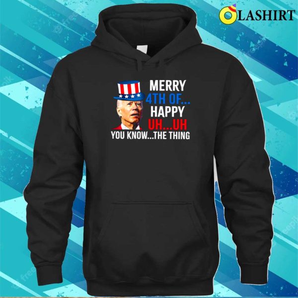 Joe Biden Confused Merry Happy Funny 4th Of July T-shirt