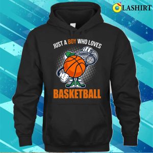 Just A Boy Who Loves Basketball Gift Basketball Lover Costume T shirt 3