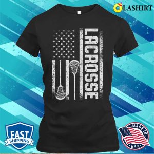 Lacrosse Relax Bro Funny Lacrosse Player American Flag T shirt 2