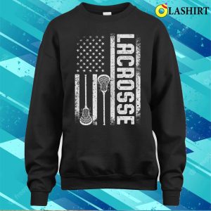 Lacrosse Relax Bro Funny Lacrosse Player American Flag T shirt 4